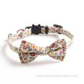 Luxury Cloth Floral Pet Cat Bow Tie Collar